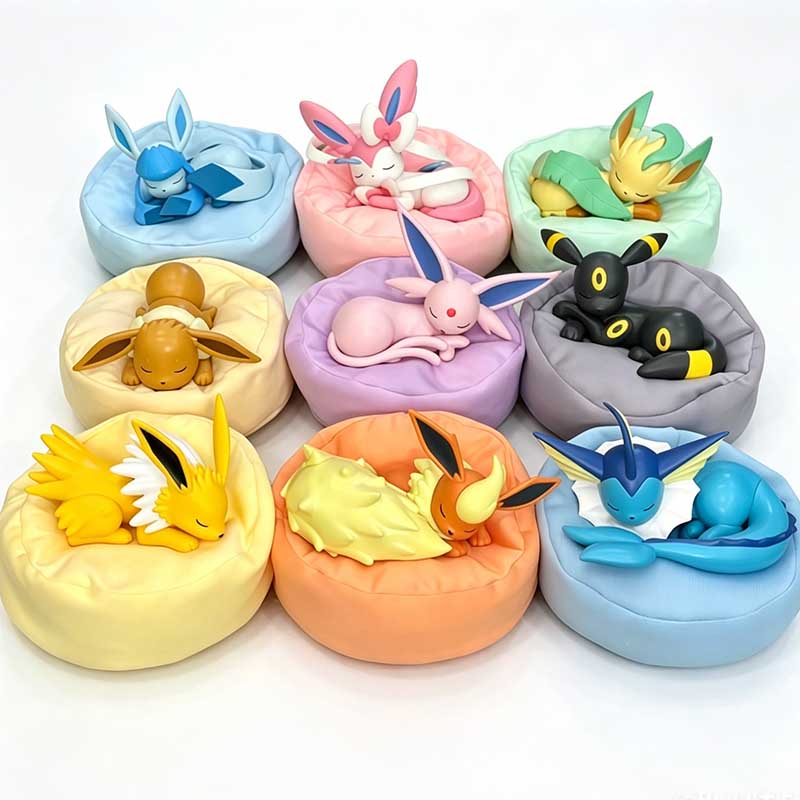 Model Kit Eevee - 9 Stück Anime Pokémon Eevee Figuren