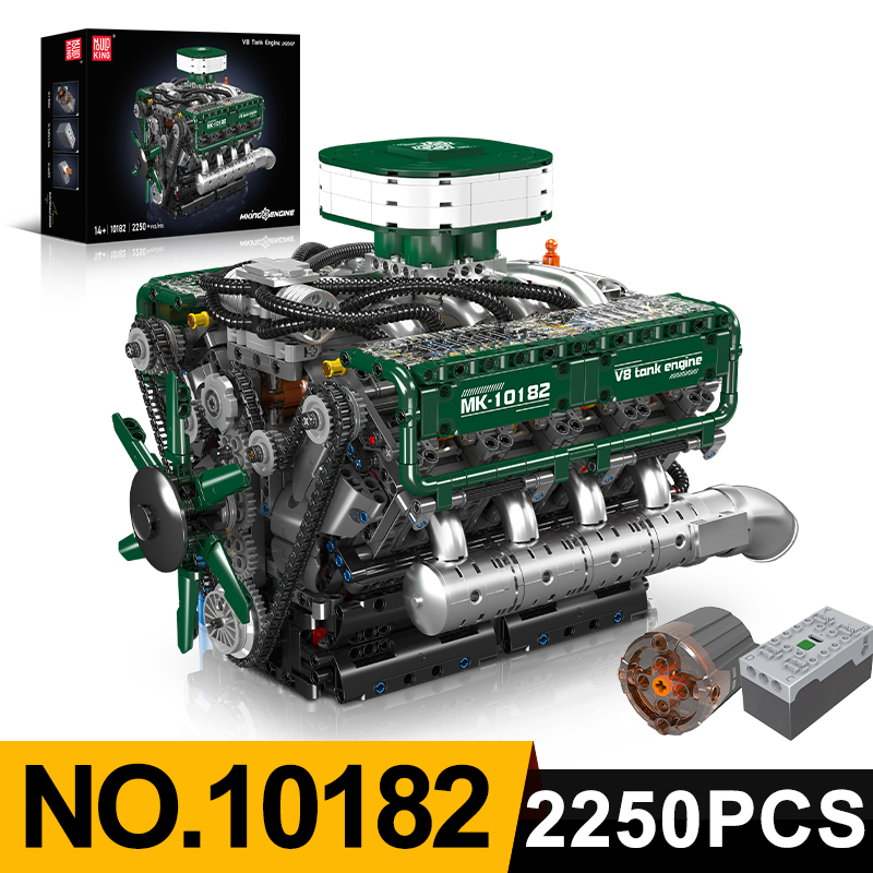 Model Kit V8 Engine - Mould King 10182 V8 Tank Motor