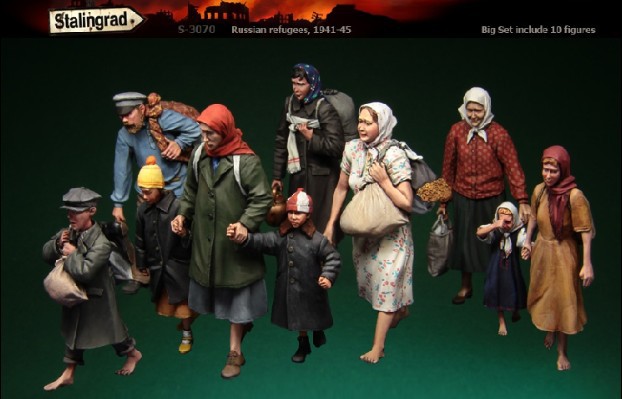 Model Kit Entry Grade - 1/35 Modellbausatz Resin Kit Zivilisten (10