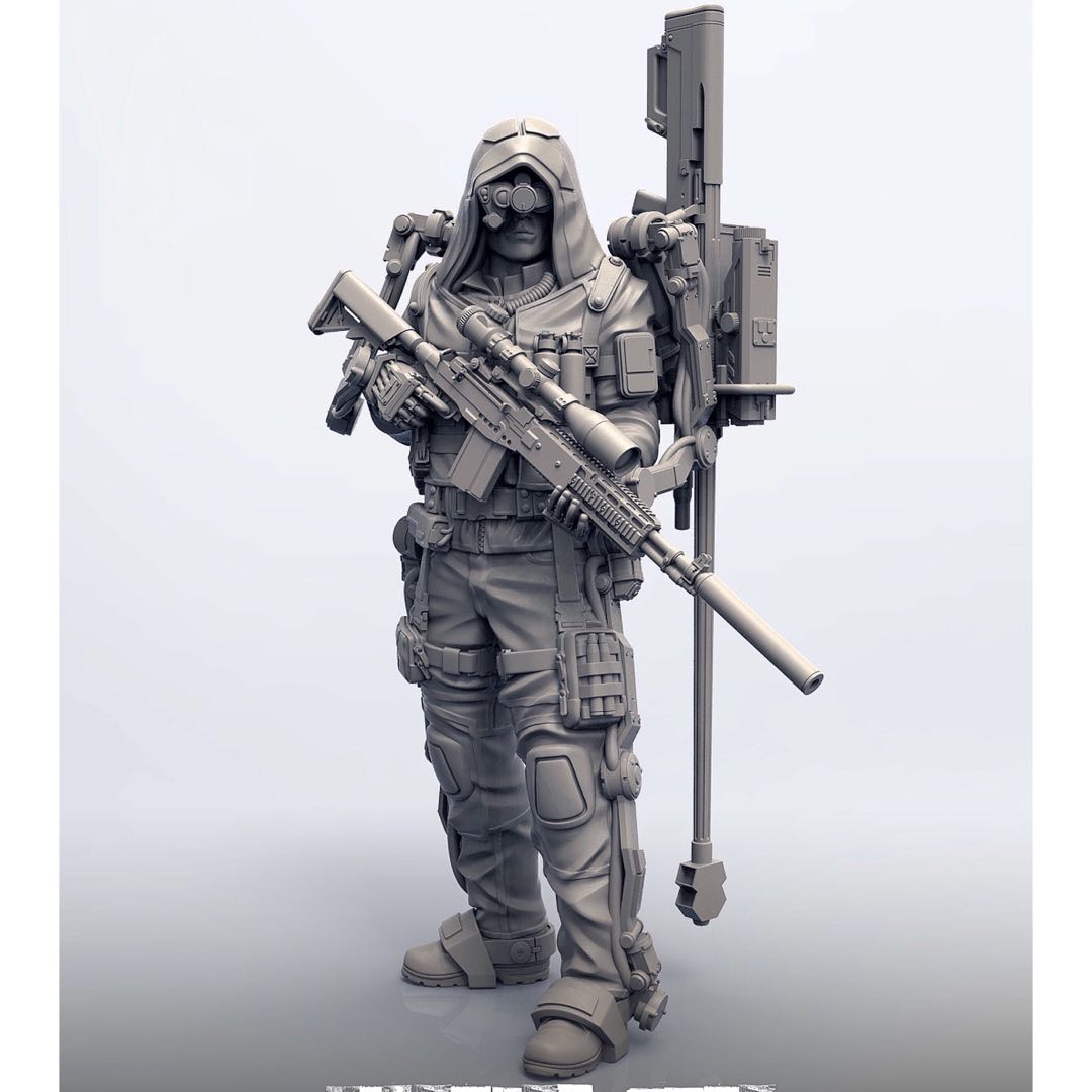 Model Kit Yamato Space - 1/35 Modellbausatz Resinbausatz 35643 Sci-Fi Sniper