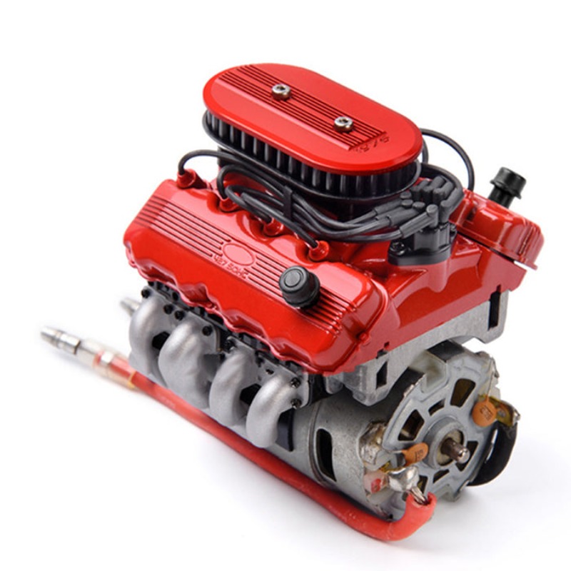 Model Kit V8 Engine - GRC V8 Motorlüfter-Kühler-Motorabdeckungs-Kit F76 Motorkühler-Modellbausätze für
