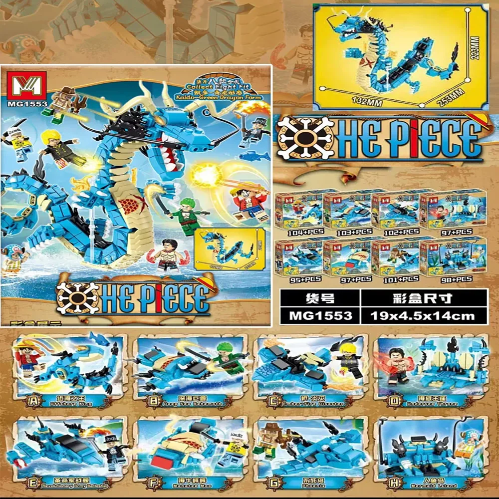 Model Kit Ixchel - 8-in-1 One Piece Bausteine Blauer Drache