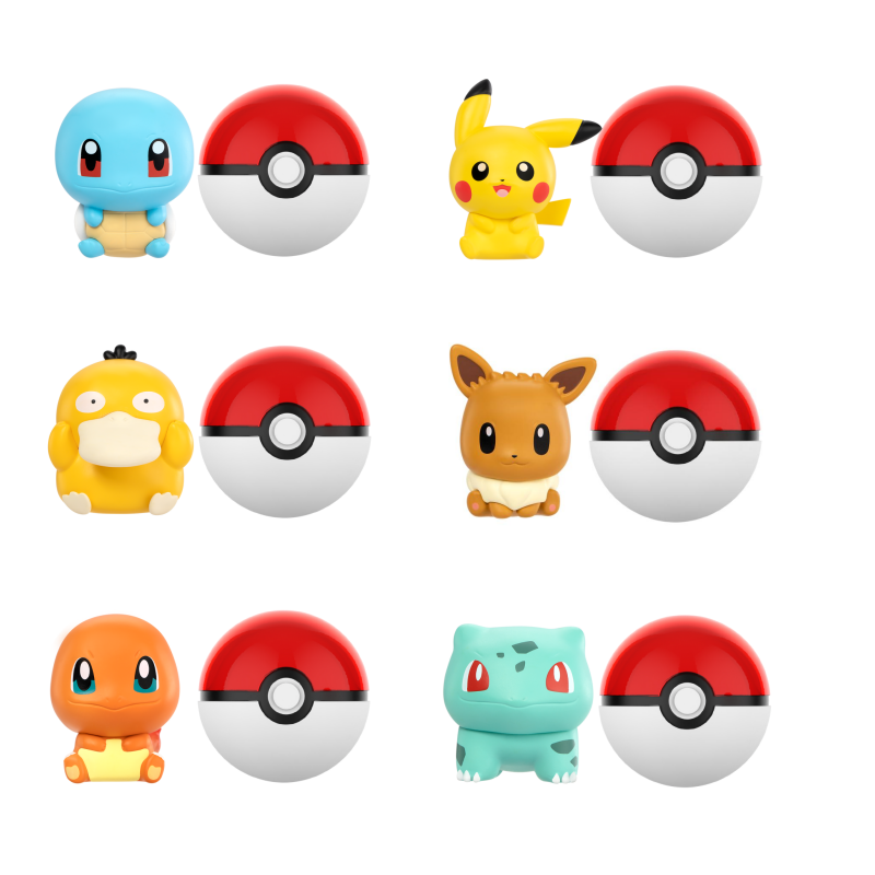 Model Kit Eevee - Anime Pokemon PokeBall Mini Puppe Action-figuren