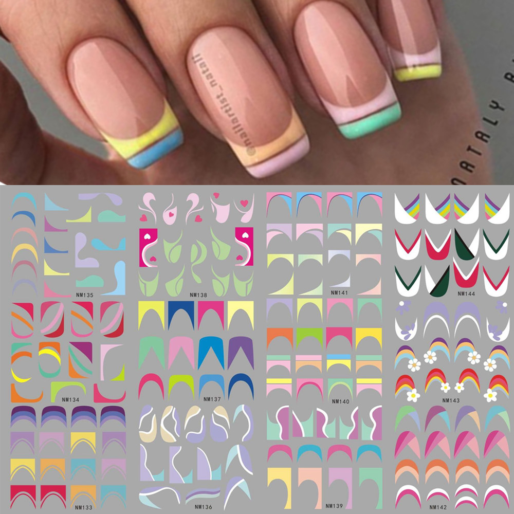 Waterslide Decal Paper - Französisch Tipps Nagel Slider Aufkleber Tattoo