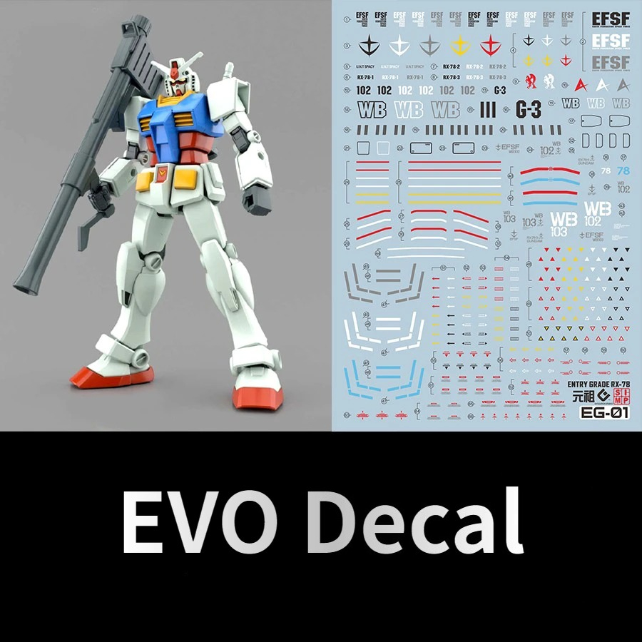 Model Kit Entry Grade - EVO EG-01 Fluoreszierende Wasserschiebeaufkleber für EG