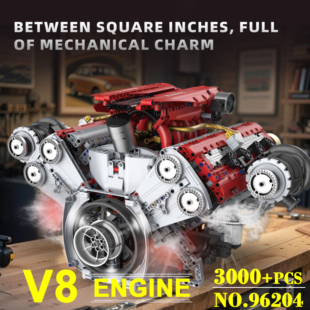 Motorisierter V8-Motor, 3201-t – Model Kit V8 Engine Bewertung und Preis