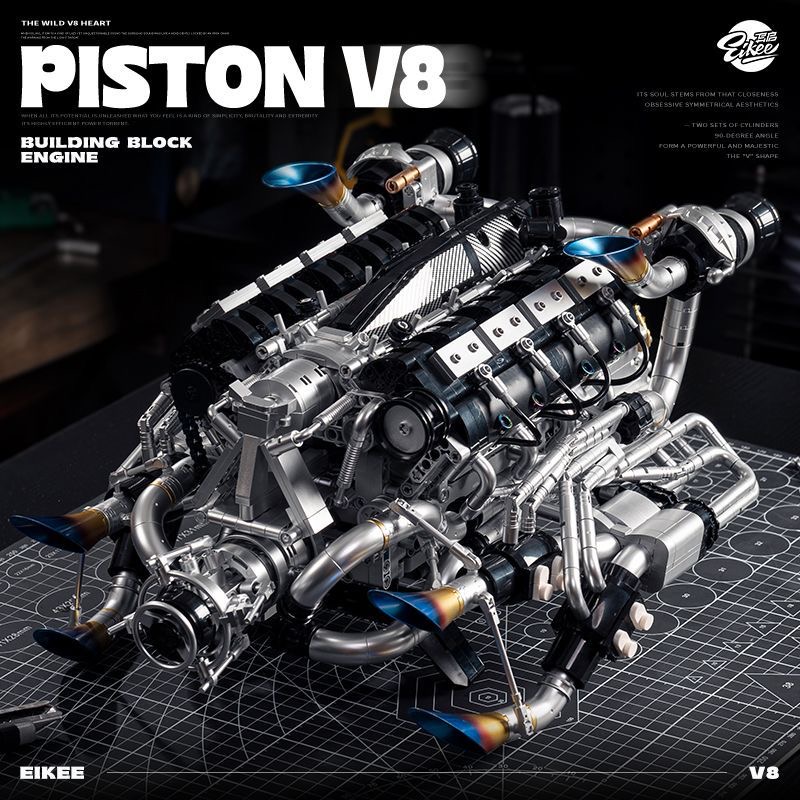 MOC Supercar V8 Motorbausteine – Model Kit V8 Engine Bewertung und Preis