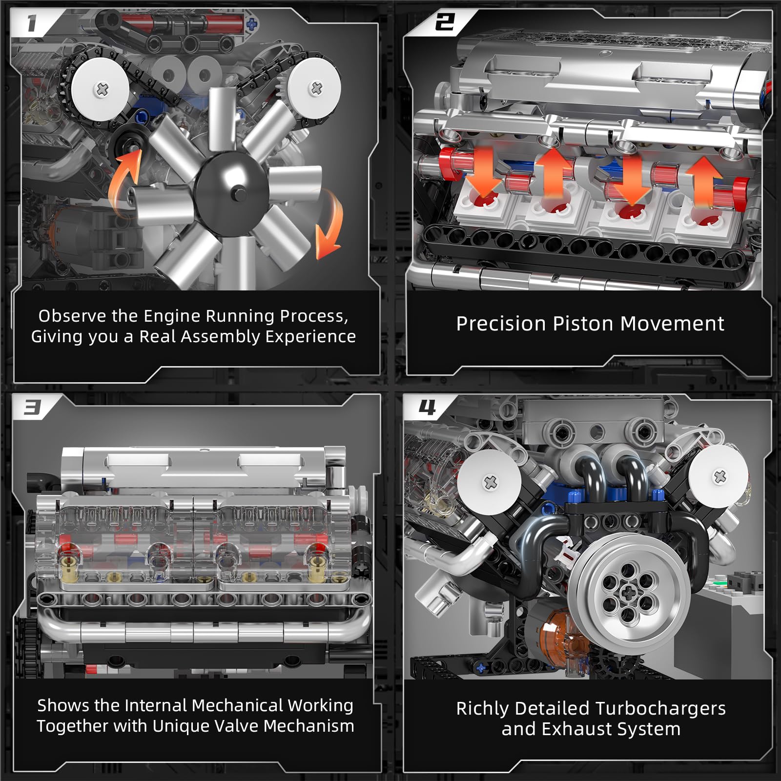 Mould King 10088 V8-Motor Baus – Model Kit V8 Engine Bewertung und Preis