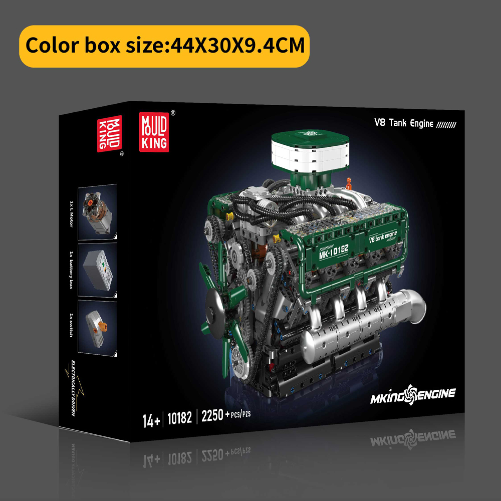 Mould King 10182 V8 Tank Motor – Model Kit V8 Engine Bewertung und Preis