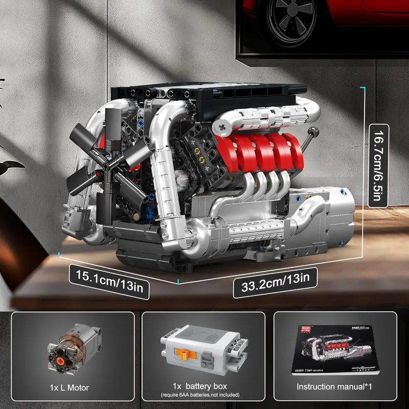 Mould King 10203 1169-teiliger – Model Kit V8 Engine Bewertung und Preis