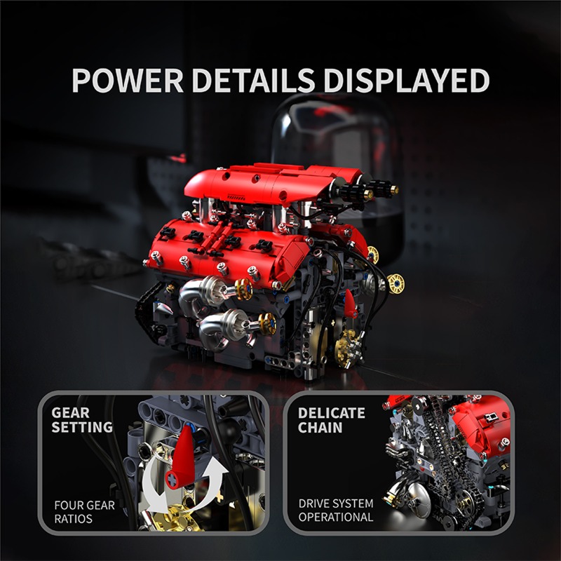 T5011 1370-teiliger Simulierte – Model Kit V8 Engine Bewertung und Preis