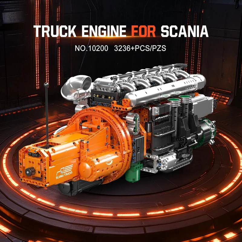 Mould King 10200 V8 Twin-Turbo – Model Kit V8 Engine Bewertung und Preis