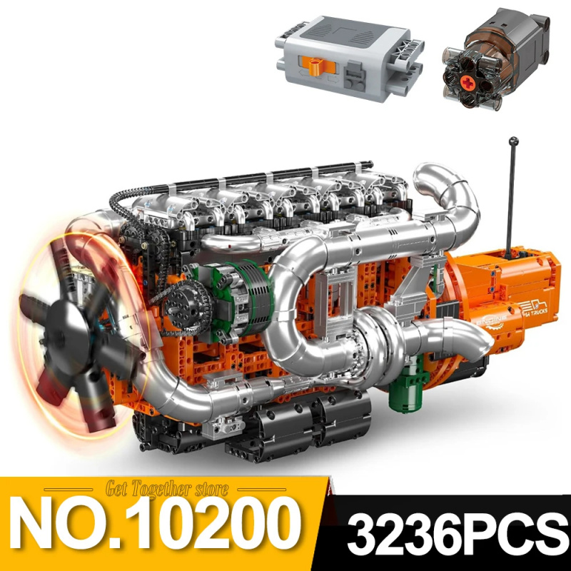 Mould King 10200 V8 Twin-Turbo – Model Kit V8 Engine Bewertung und Preis