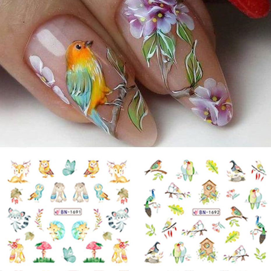 12 Design Herbst Tier Nail art – Waterslide Decal Paper Bewertung und Preis