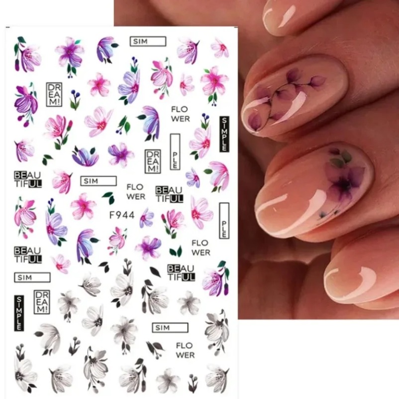 Bunte Blume 3D Nagel Aufkleber – Waterslide Decal Paper Bewertung und Preis