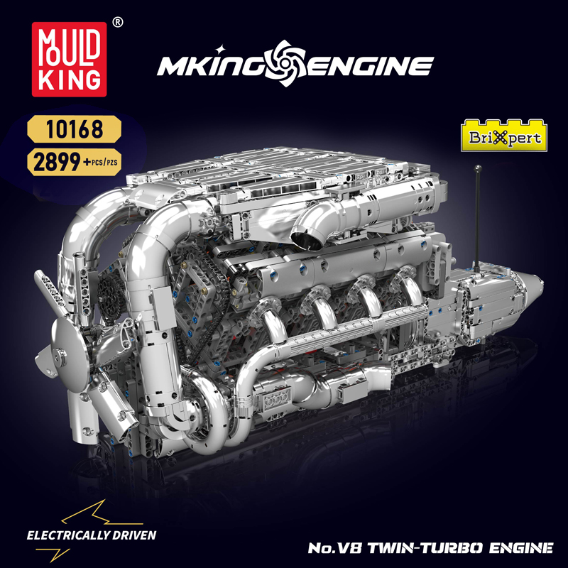 Mould King 10168 V8 Twin Turbo – Model Kit V8 Engine Bewertung und Preis