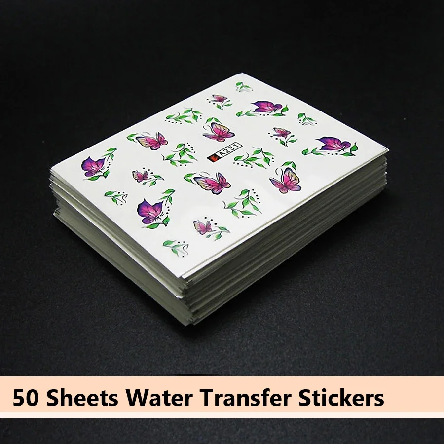 50 Stück Nagelaufkleber mit ge – Waterslide Decal Paper Bewertung und Preis