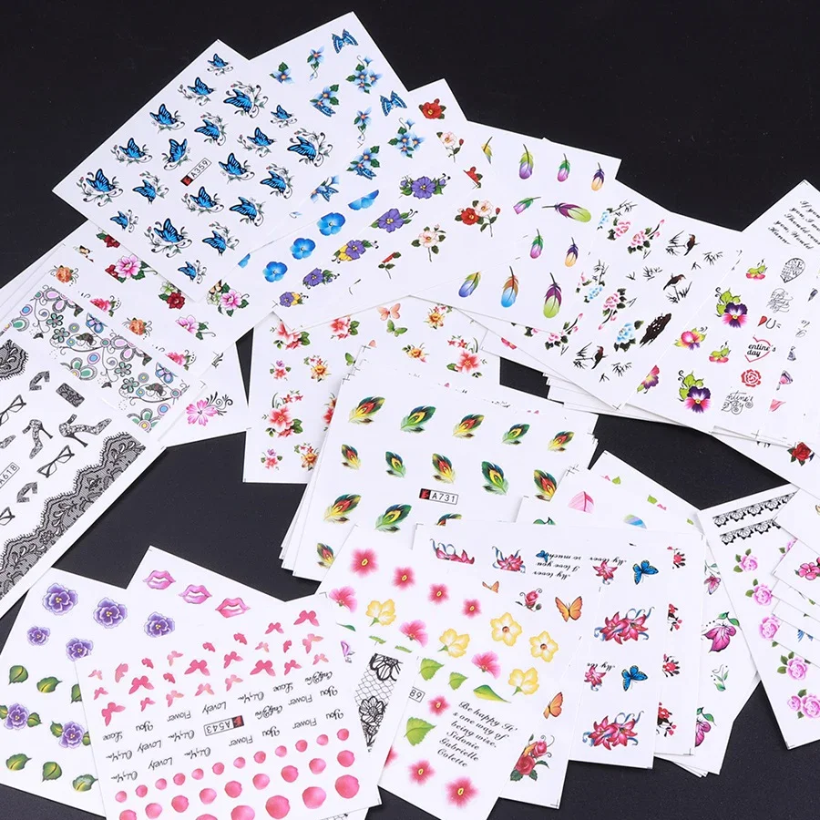 50 Stück Nagelaufkleber mit ge – Waterslide Decal Paper Bewertung und Preis