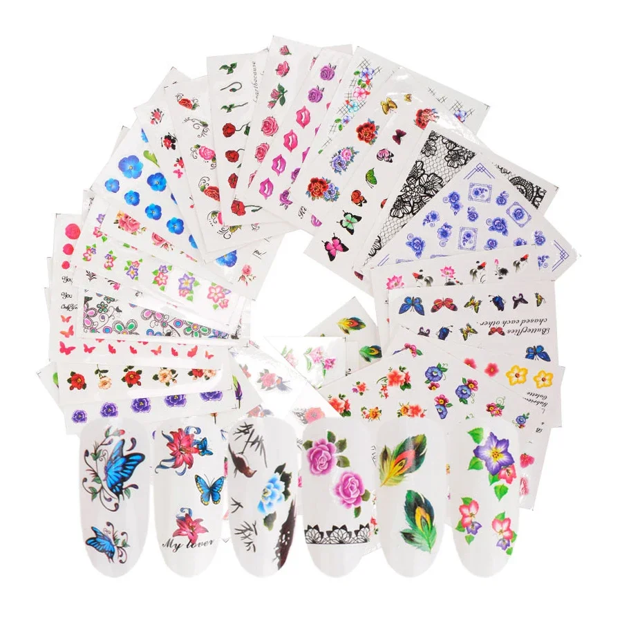 50 Stück Nagelaufkleber mit ge – Waterslide Decal Paper Bewertung und Preis